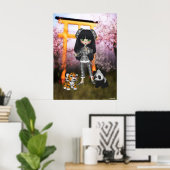 China Girl Beauful Orient Print (Thuiskantoor)