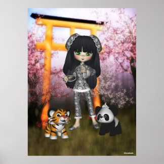 China Girl Beauful Orient Print