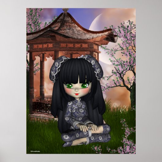 China Girl Beauful Orient Print (Voorkant)