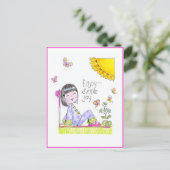 China Girl Briefkaart (Staand voorkant)