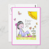 China Girl Briefkaart (Voorkant / Achterkant)