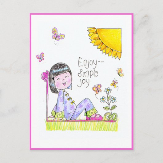 China Girl Briefkaart (Voorkant)