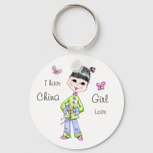 China Girl love Sleutelhanger (Voorkant)