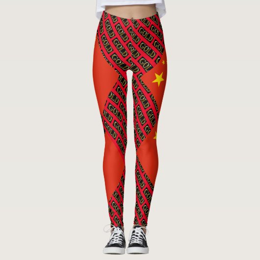 CHINA GOLD LEGGINGS (Voorkant)