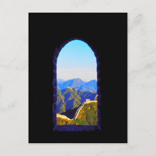 China Great Wall Mountain Landschap Briefkaart