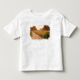China, Guangxi. Yangzhou, Fiets op het platteland Kinder Shirts