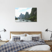 China, Guilin, Li River, rivierboten Canvas Afdruk (Insitu (Slaapkamer))