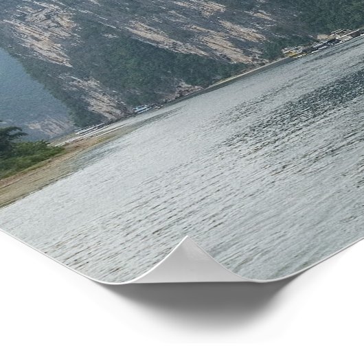 China, Guilin, Li River, rivierboten Poster (Hoek)