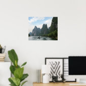 China, Guilin, Li River, rivierboten Poster (Thuiskantoor)