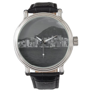 China Hong Kong bay Skyscrapers Horloge
