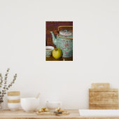 China, Hong Kong. Traditionele Chinese theepot & 2 Poster (Keuken)