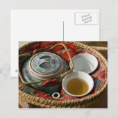 China, Hong Kong. Traditionele Chinese theepot & 3 Briefkaart (Voorkant / Achterkant)