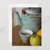 China, Hong Kong. Traditionele Chinese theepot & Briefkaart (Voorkant / Achterkant)