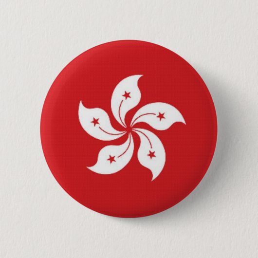 China Hong Kong vlag Ronde Button 5,7 Cm (Voorkant)