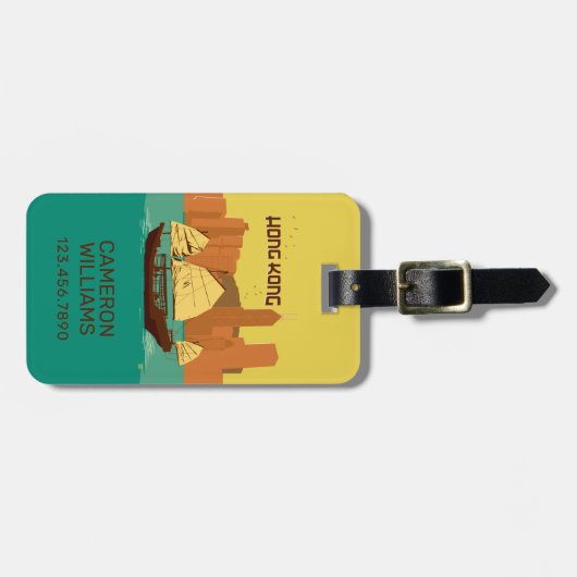 China | Hongkong Bagagelabel (Voorkant horizontaal)