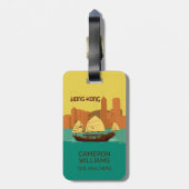 China | Hongkong Bagagelabel (Achterkant verticaal)