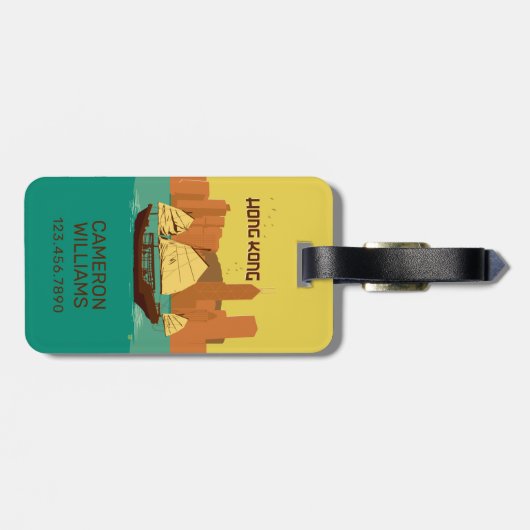 China | Hongkong Bagagelabel (Achterkant horizontaal)