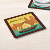 China | Hongkong Kartonnen Onderzetters (Schuin)