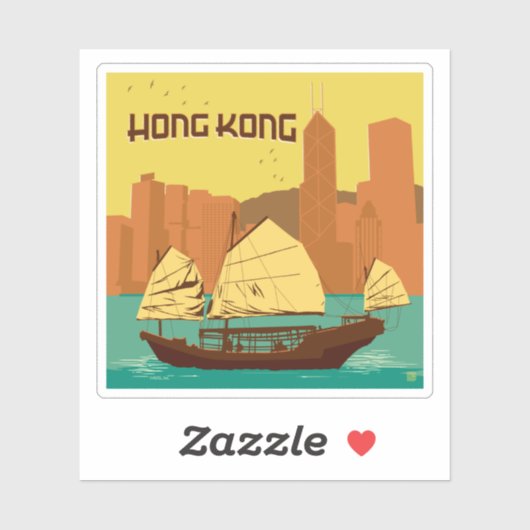 China | Hongkong Sticker (Vel)