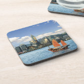 China; Hongkong; Victoria Harbour haven; A Bier Onderzetter (Linkerzijde)