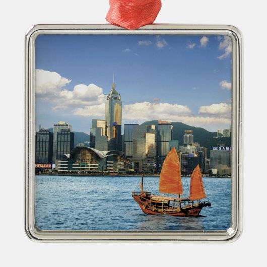 China; Hongkong; Victoria Harbour haven; A Metalen Ornament (Voorkant)