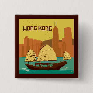 China   Hongkong Vierkante Button 5,1 Cm