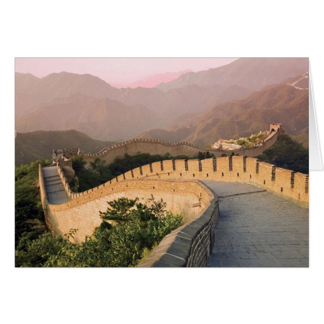 China, Huairou County, Zonsondergang over de (Voorkant Horizontaal)