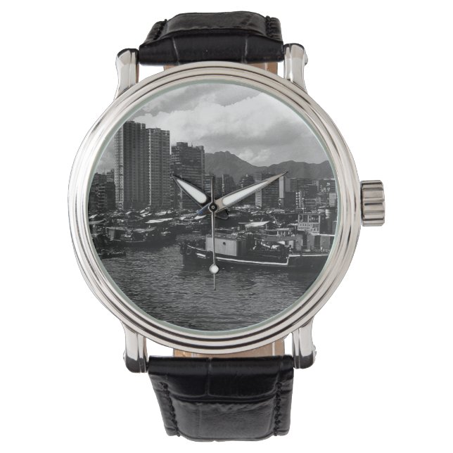  China - Huisboten in Hong Kong Horloge (Voorkant)