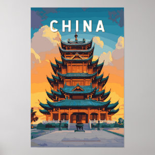 China Illustratie Reis Kunst Vintage Poster