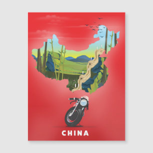 China illustreerde het poster van de kaartreis