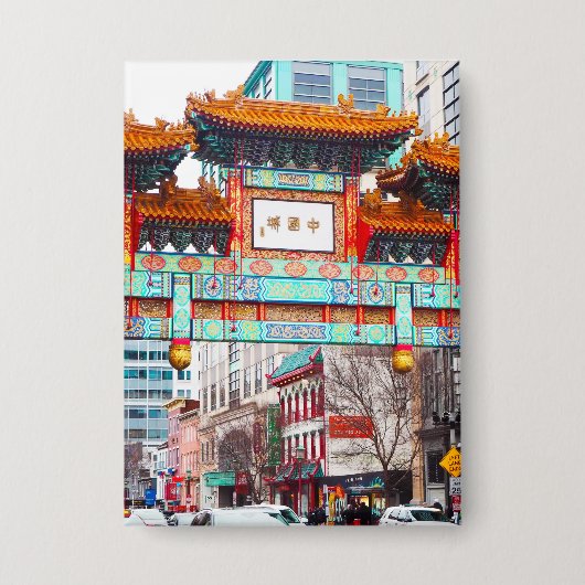 China in Washington DC. Verenigde Staten Button (Voorkant)