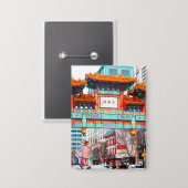 China in Washington DC. Verenigde Staten Button (Voorkant / Achterkant)