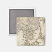 China, India, Azië Magneet (Voorkant / Achterkant)