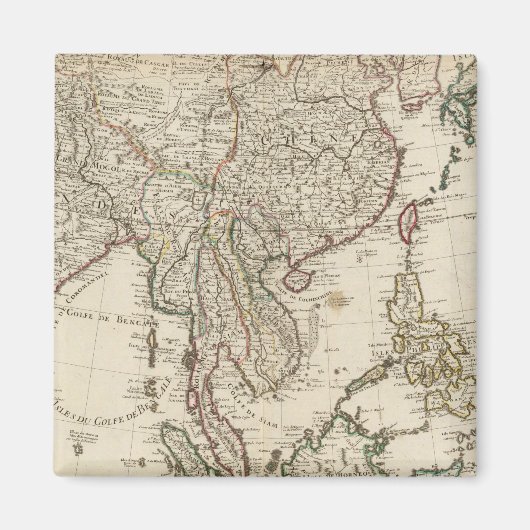 China, India, Azië Magneet (Voorkant)