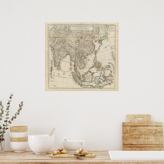 China, India, Azië Poster (Keuken)