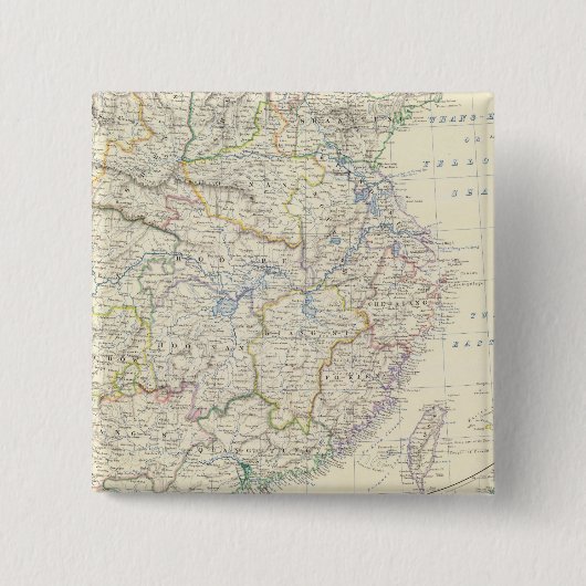 China, Japan Vierkante Button 5,1 Cm (Voorkant)