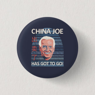 China Joe moet naar anti-Biden. Ronde Button 3,2 Cm