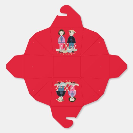 China jongen en meisje bedankdoosjes (Ongevouwen)