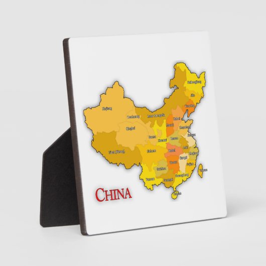 China-kaart Fotoplaat (Voorkant)