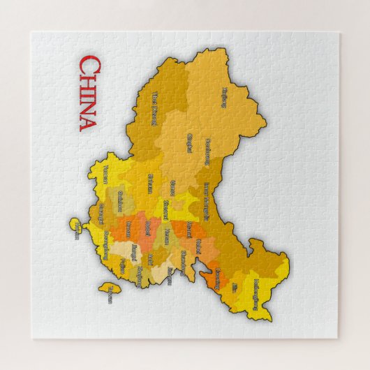 China-kaart Legpuzzel (Horizontaal)