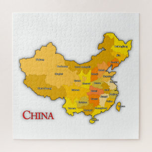 China-kaart Legpuzzel