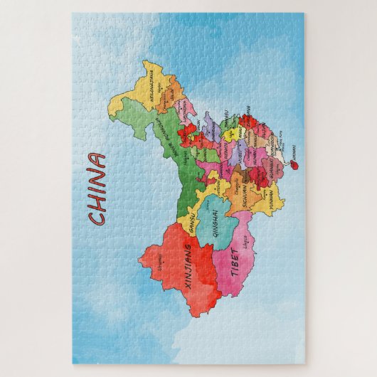 China kaart legpuzzel (Verticaal)