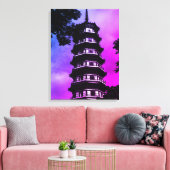 China Kanton de blowery pagoda Canvas Afdruk (Insitu (Woonkamer))