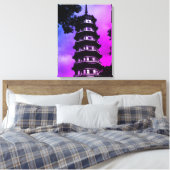 China Kanton de blowery pagoda Canvas Afdruk (Insitu (Slaapkamer))