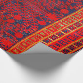 China Khotan Red Blue Yellow  Cadeaupapier (Hoek)
