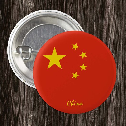 China knop, patriottische Chinese vlag mode Ronde Button 3,2 Cm