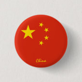 China knop, patriottische Chinese vlag mode Ronde Button 3,2 Cm (Voorkant)