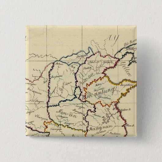 China, Korea Vierkante Button 5,1 Cm (Voorkant)