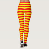 china kyrgyzstan spain flag stripes red yellow pat leggings (Achterkant)