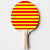china kyrgyzstan spain flag stripes red yellow pat tafeltennisbatje (Achterkant)